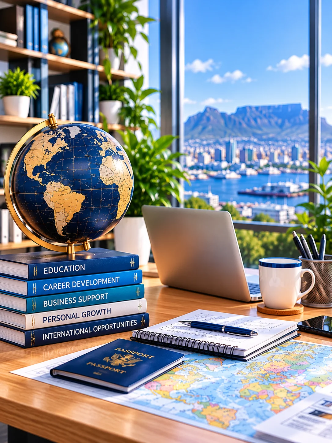 Diverse students studying together in a library with natural light
