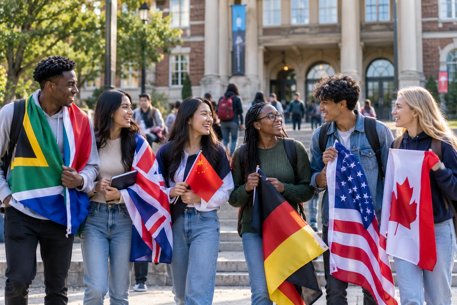Students exploring international study abroad opportunities